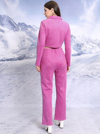 Tokyo Talkies Suede Crop Top With Trousers