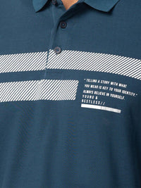 SPYKAR Men Typography Printed Polo Collar Slim Fit T-shirt