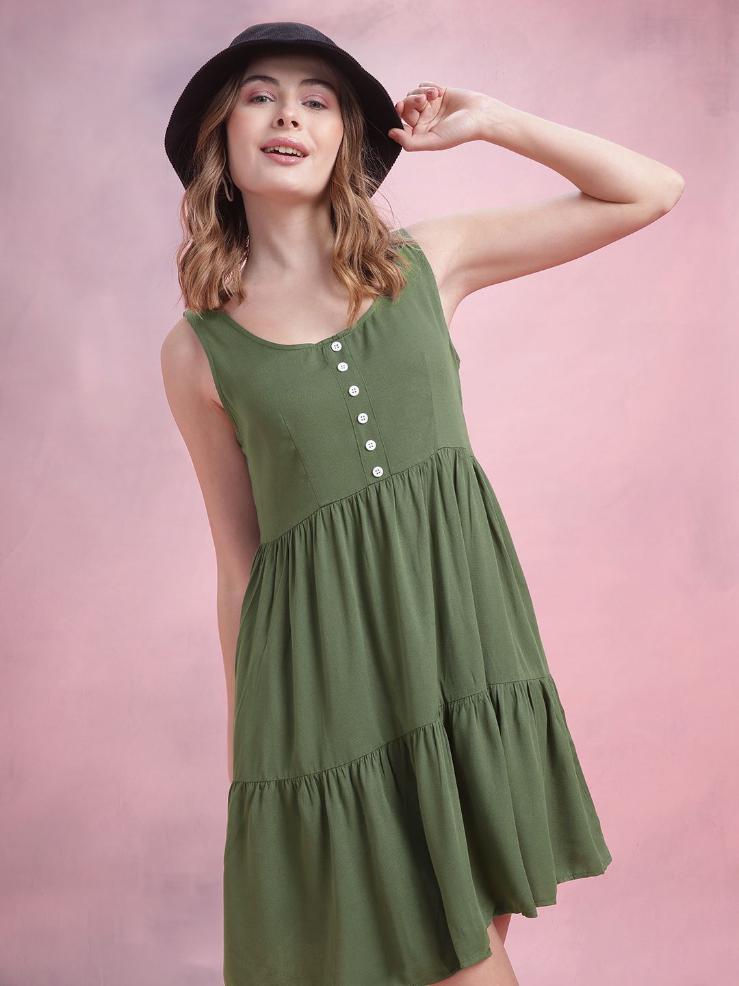 DressBerry Tiered A-Line Dress