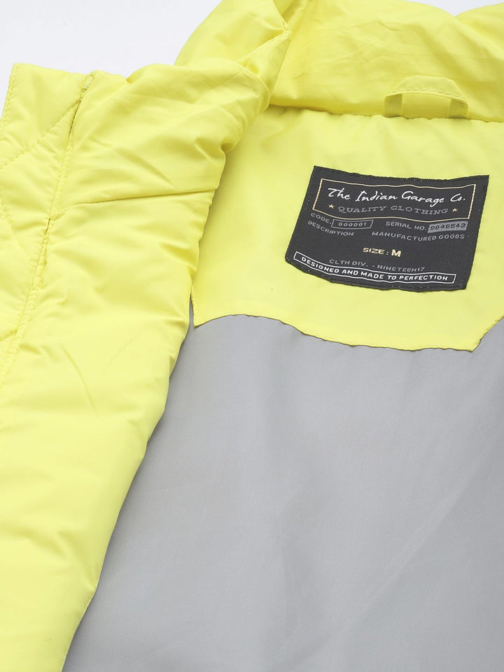 The Indian Garage Co Men Zip-Front Puffer Jacket with Zip Pockets
