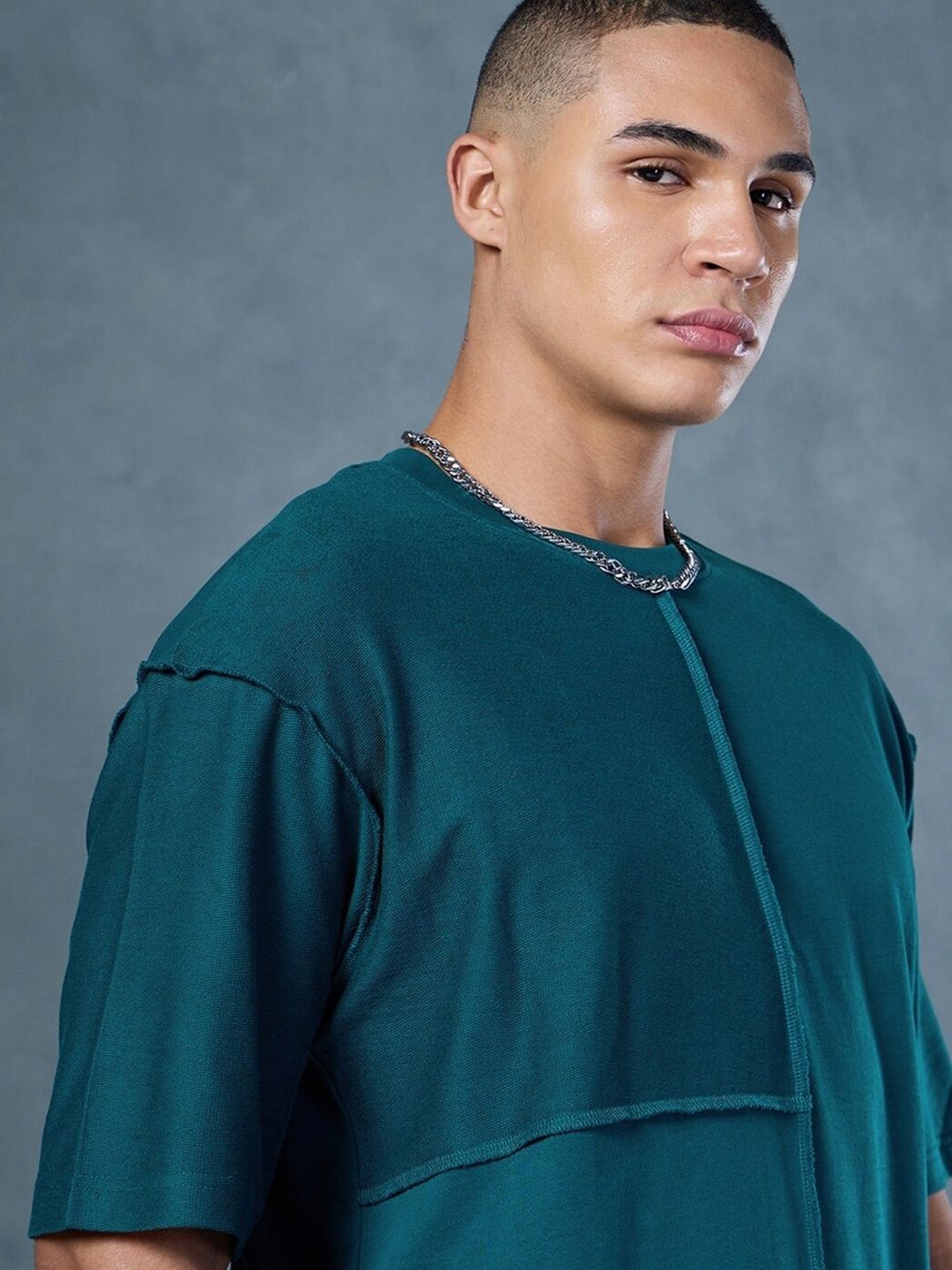Bewakoof Drop-Shoulder Sleeves Oversized Cotton T-shirt