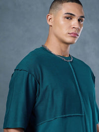 Bewakoof Drop-Shoulder Sleeves Oversized Cotton T-shirt
