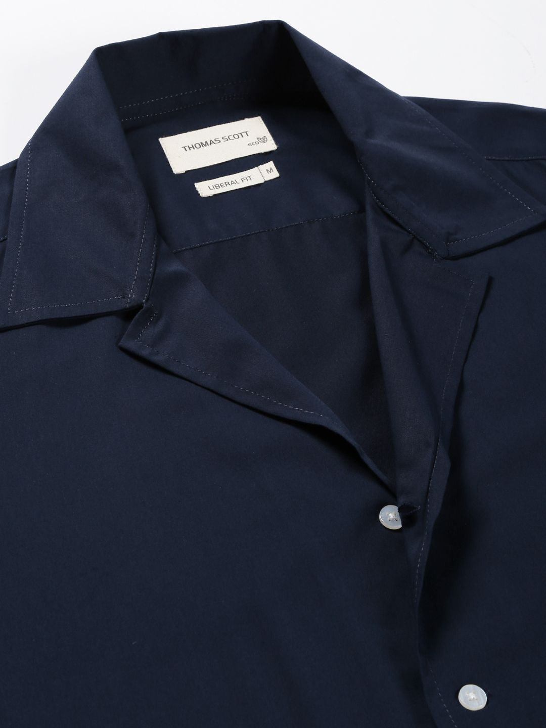 Thomas Scott Classic Spread Collar Short Sleeves Casual Shirt