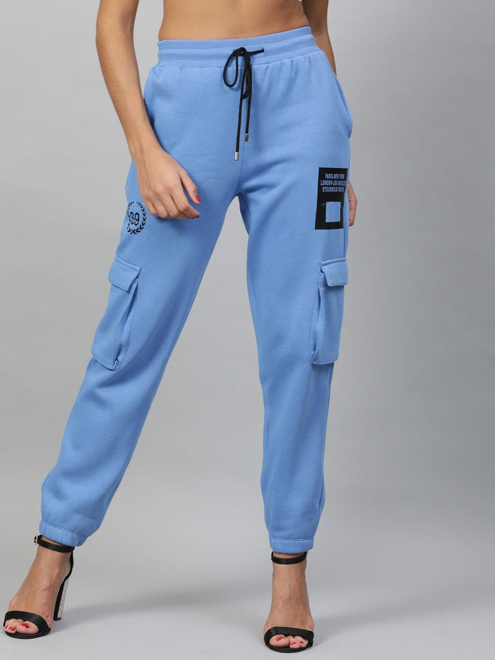 STREET 9 Women Blue Regular Fit Solid Joggers