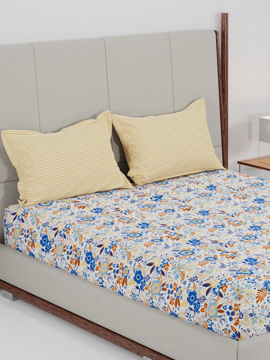 MYTRIDENT Unisex Blue Bedsheets