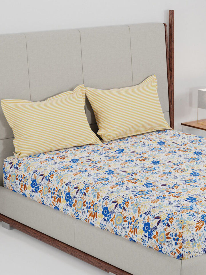 MYTRIDENT Unisex Blue Bedsheets