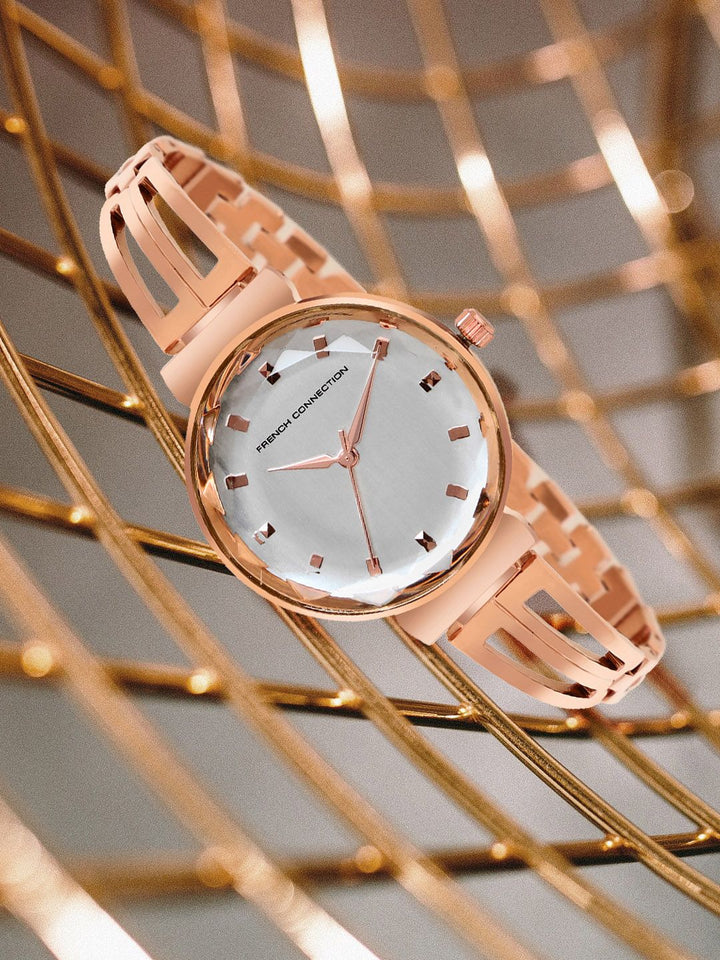 French Connection Women Stainless Steel Bracelet Style Straps Analogue Watch FCN053B