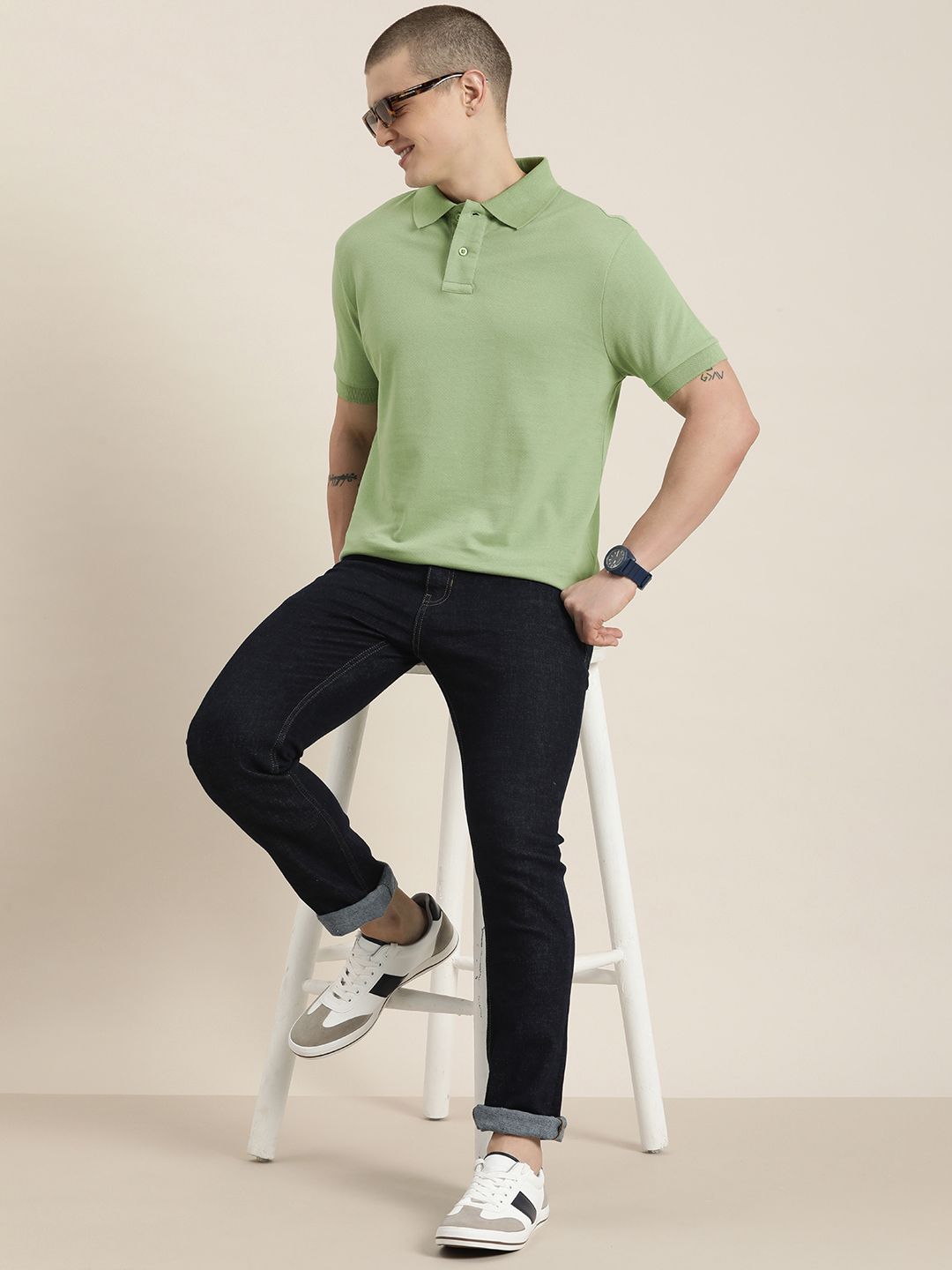 DILLINGER Men Polo Collar Pure Cotton T-shirt