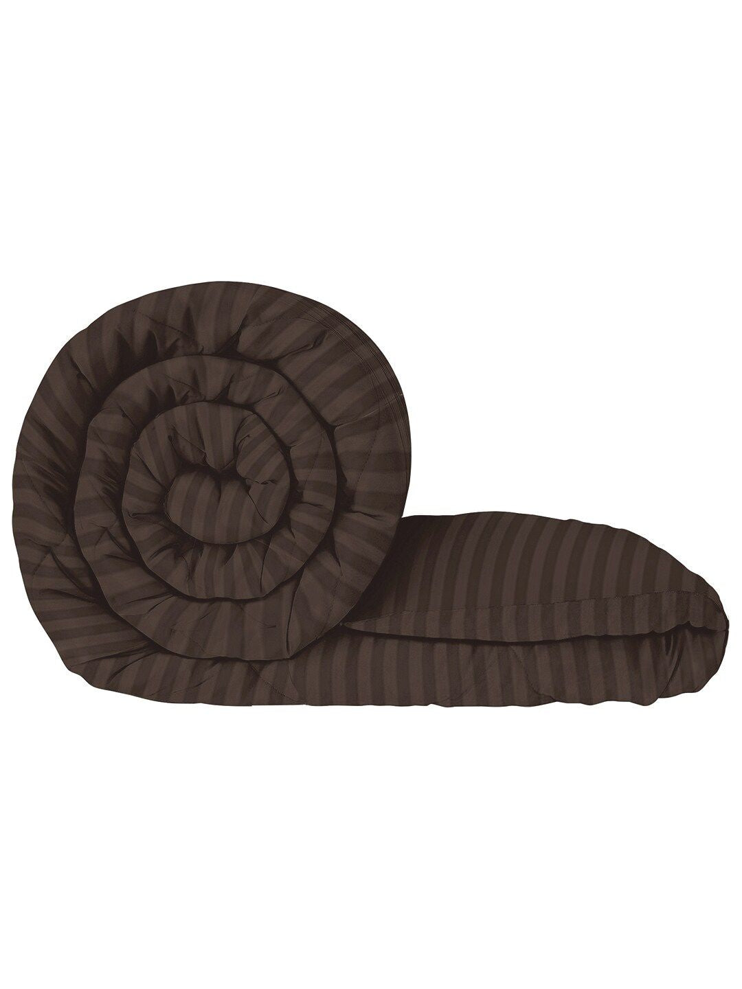 Story@home Brown Striped Microfibre 180 GSM Reversible Ac Room Double Bed Comforter