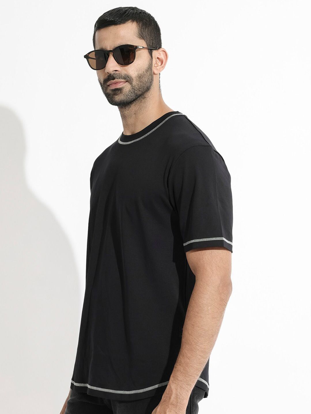 RARE RABBIT Men Rings-4 Slim Fit Solid Polo Collar Pure Cotton T-Shirt