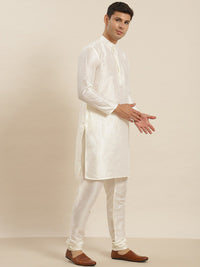 SOJANYA Mandarin Collar Regular Kurta With Churidar & Nehru Jacket