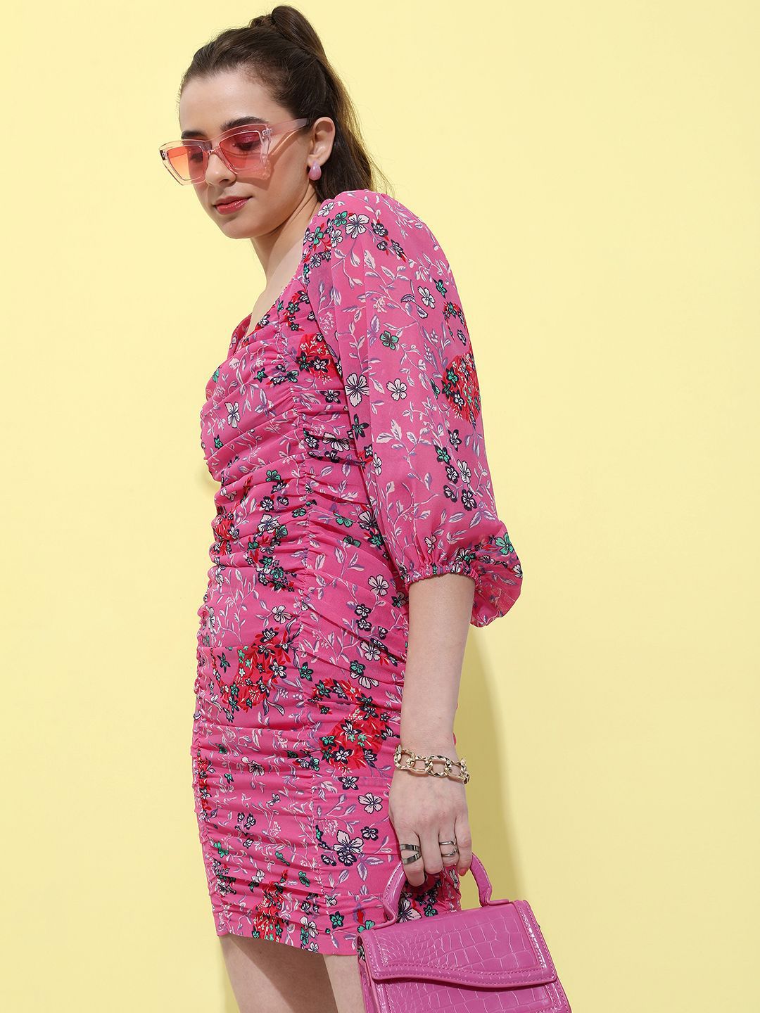 Tokyo Talkies Women Floral Print Fit & Flare Mini Dress
