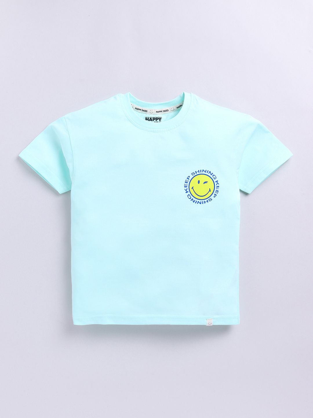 Happy Faces Boys Printed Pure Cotton T-shirt