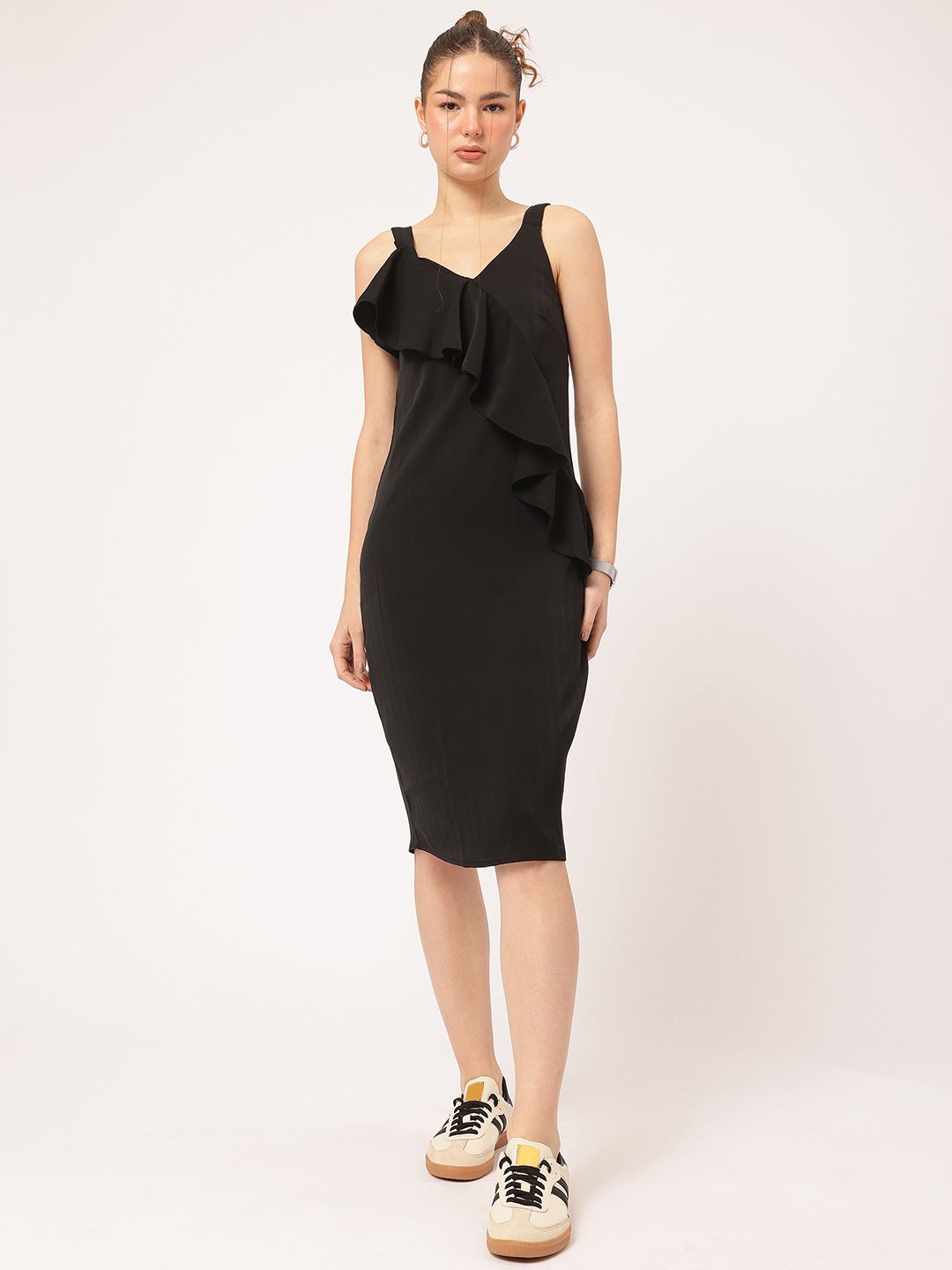 DressBerry Ruffles Day Shoulder Straps Sheath Dress