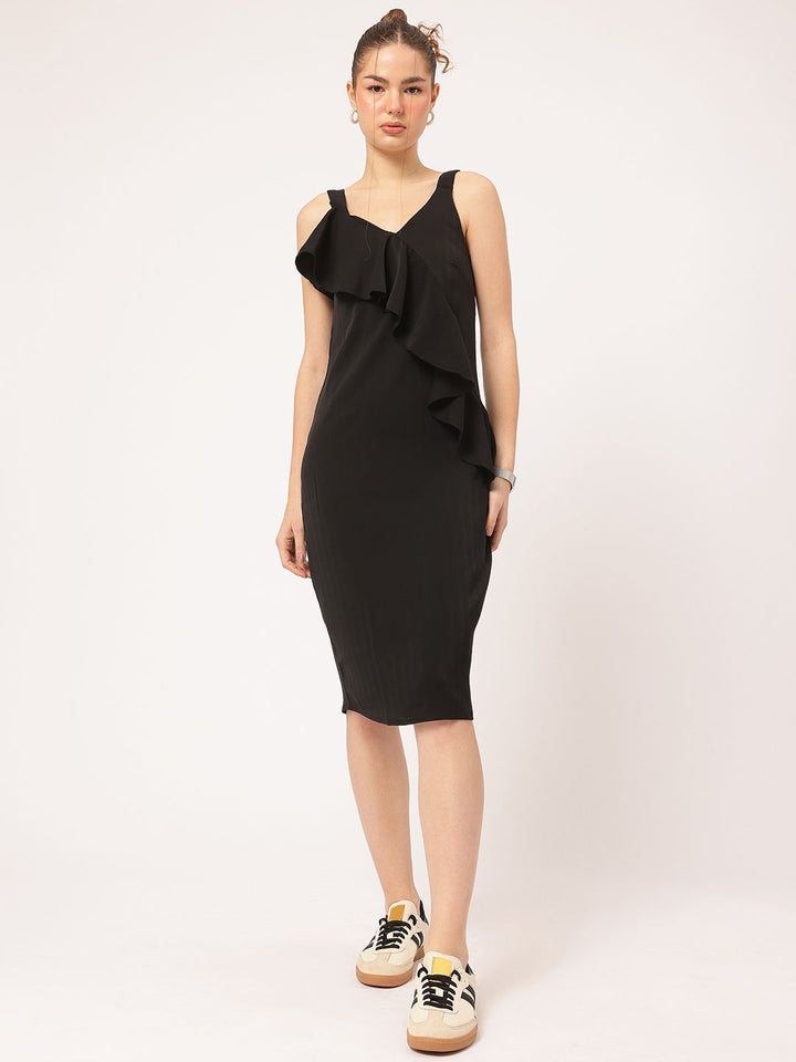 DressBerry Ruffles Day Shoulder Straps Sheath Dress