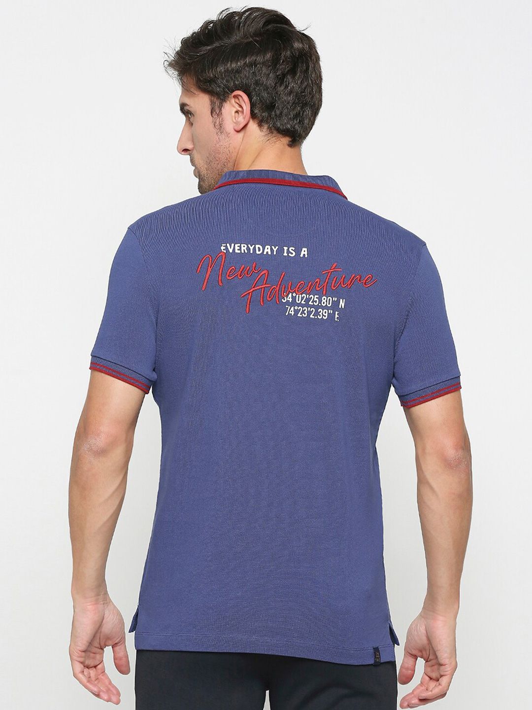 Being Human Typography Printed Polo Collar T-shirt