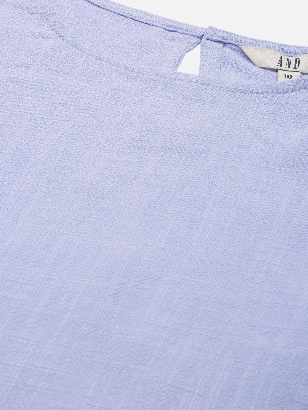 AND Women Lavender Self-Design Regular Top