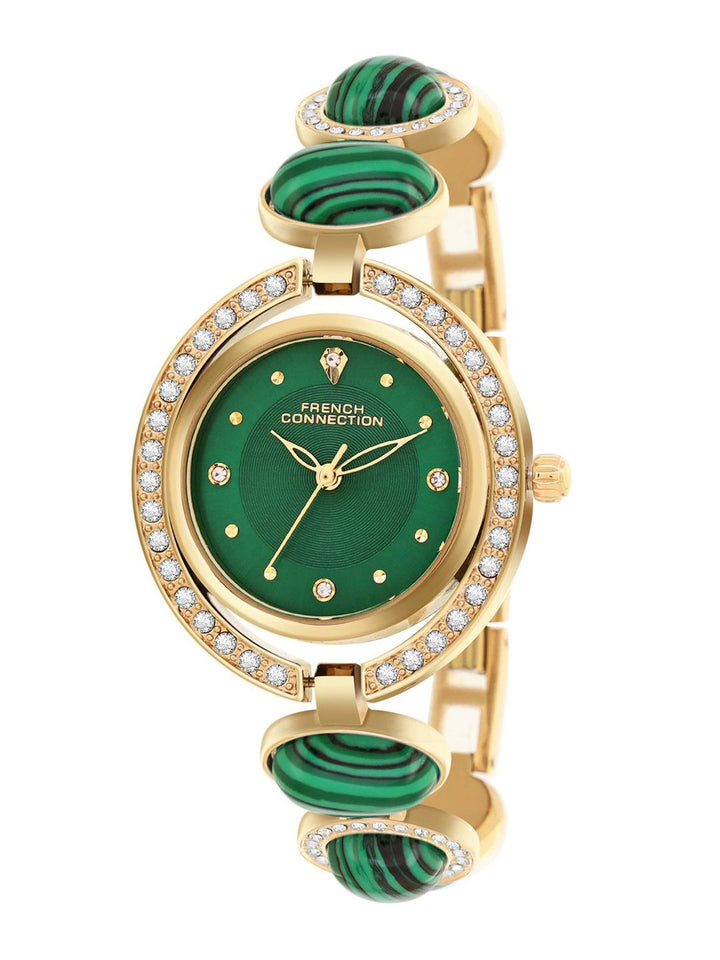 Sambungan Perancis Wanita Sunray Dial & Gelang Gaya Gaya Tali Analog Watch FCD1NGM