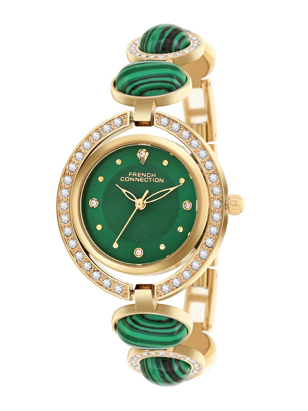 Sambungan Perancis Wanita Sunray Dial & Gelang Gaya Gaya Tali Analog Watch FCD1NGM