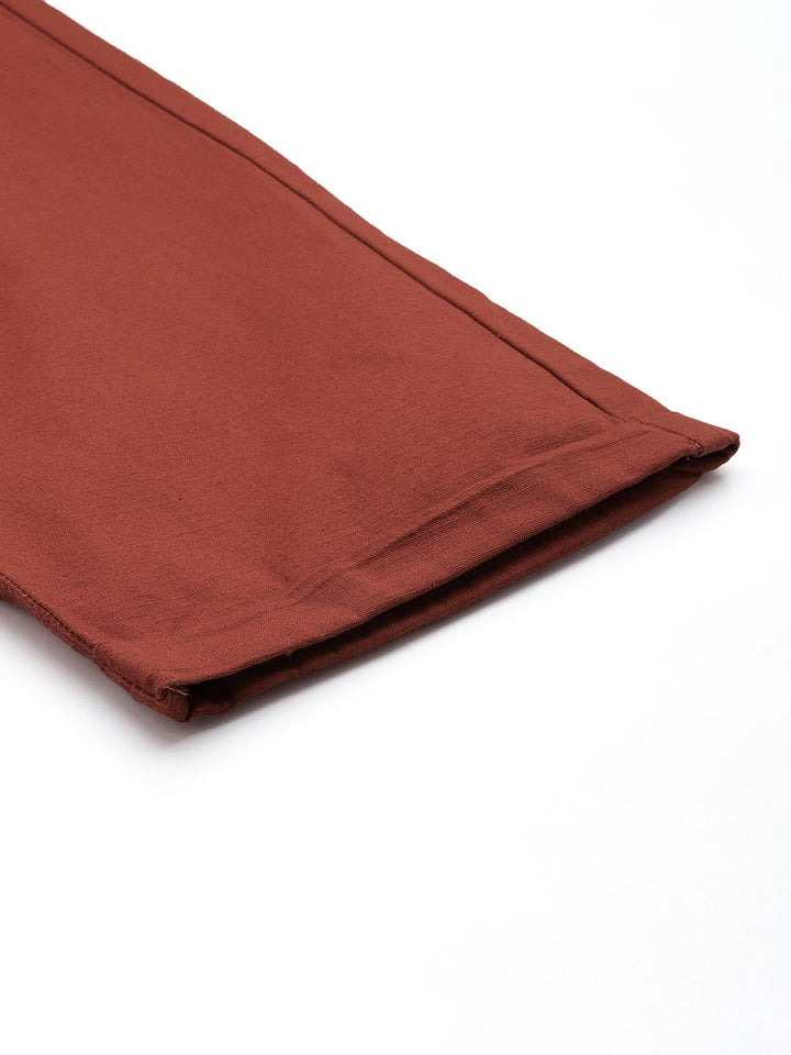 The Indian Garage Co Men Relaxed Fit Pure Cotton Chinos Trousers