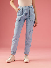 DressBerry Women Jogger High-Rise Light Fade Stretchable Jeans