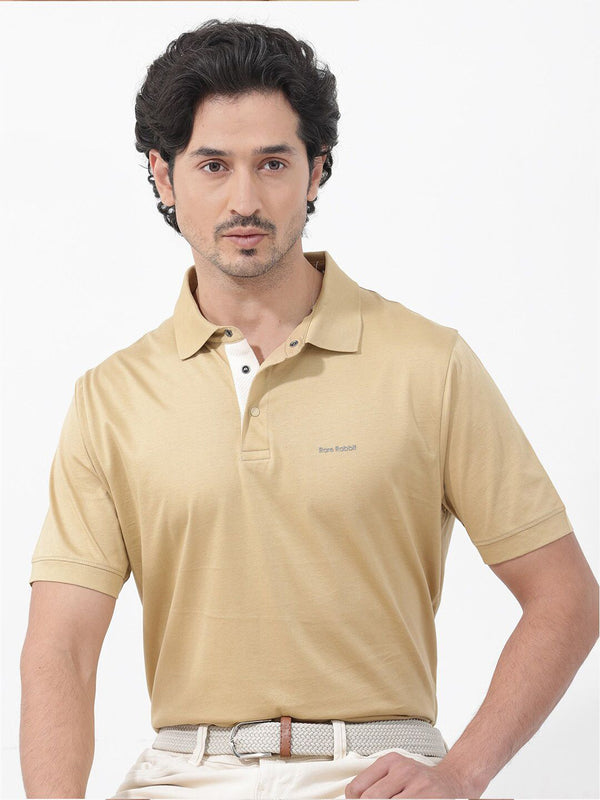 RARE RABBIT Men Keneth Regular Fit Polo Collar T-Shirt