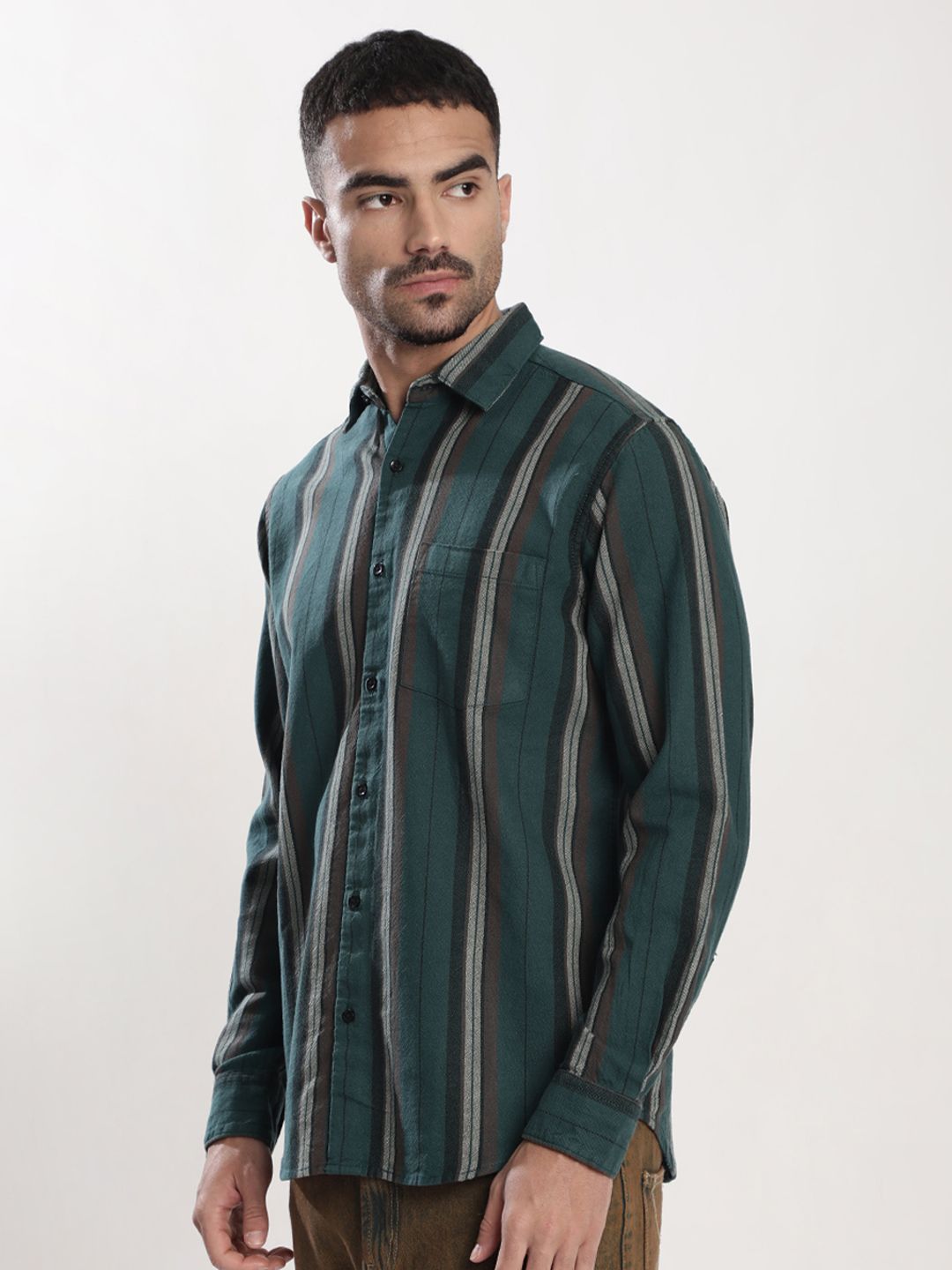 Bene Kleed Striped Pure Cotton Casual Shirt