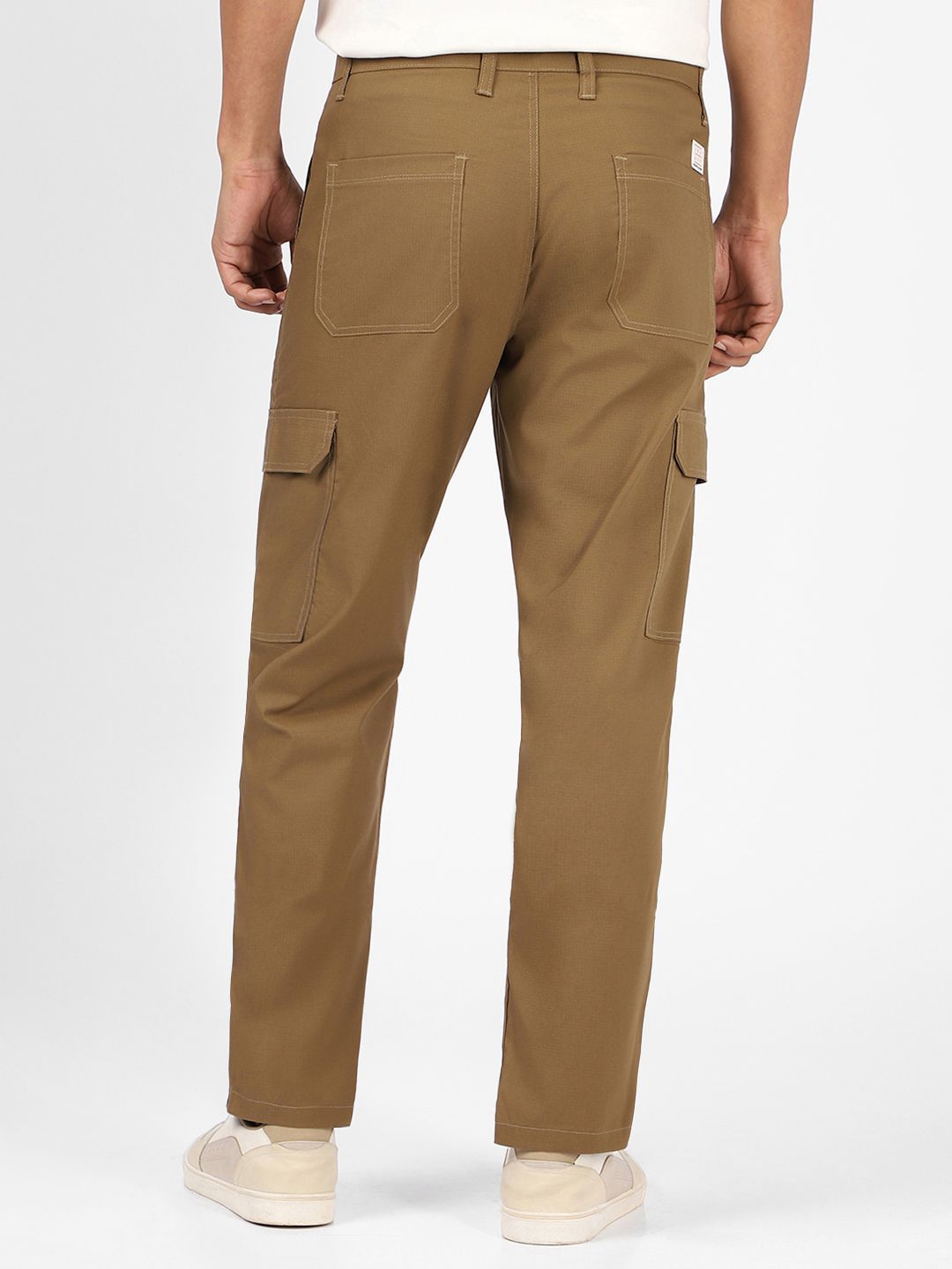 Urbano Fashion Men Mid Rise Pure Cotton Cargo Trousers