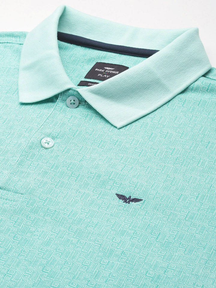Park Avenue Printed Polo Collar Slim Fit T-shirt