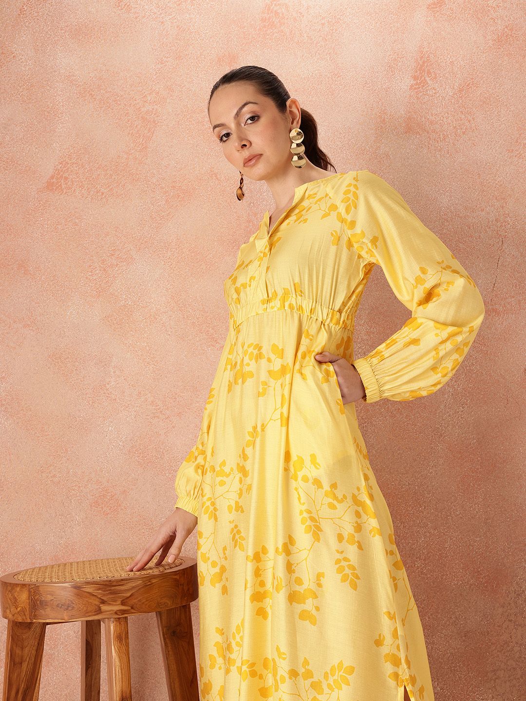 all about you Floral Print Empire Dress