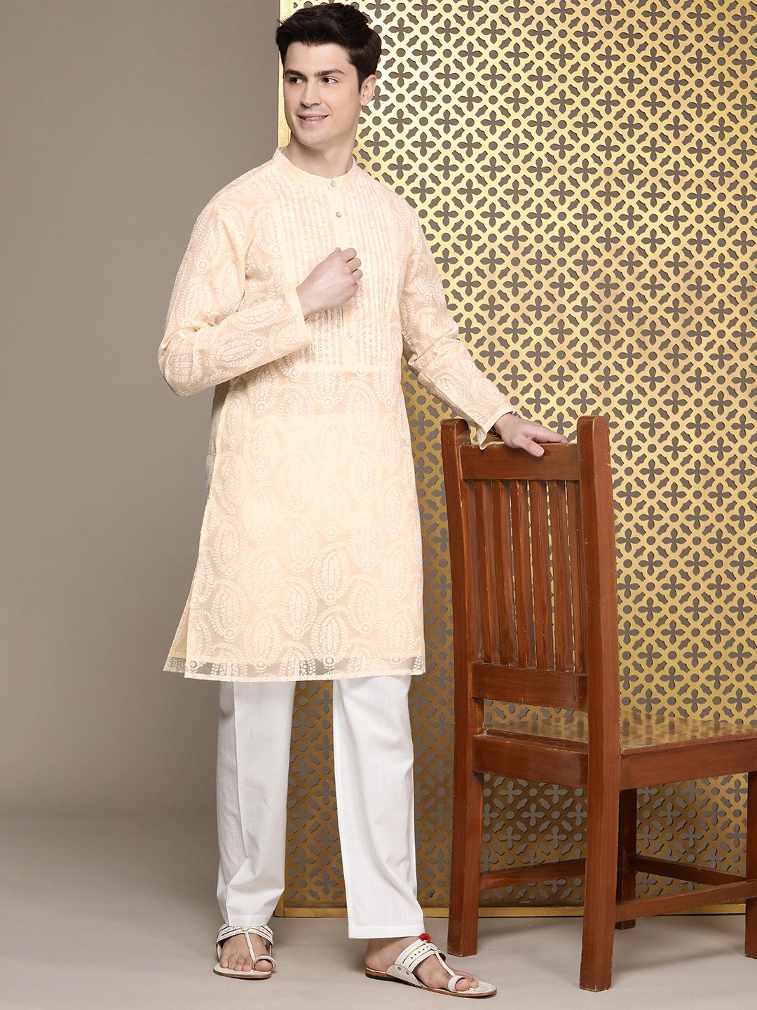 House of Pataudi Ethnic Motifs Embroidered Jashn Kurta