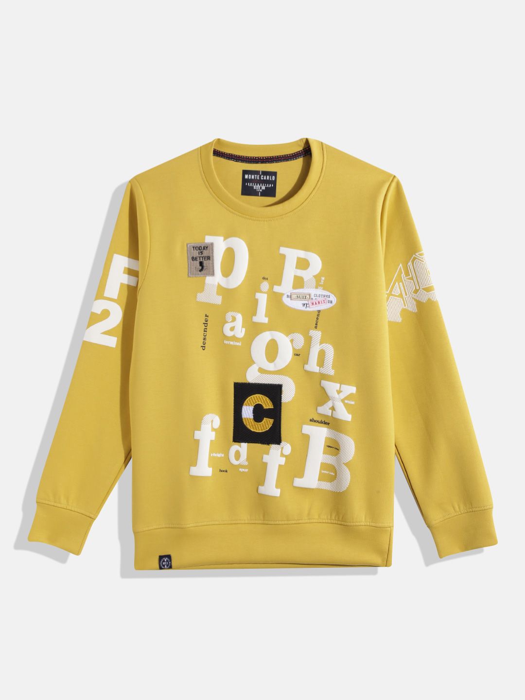 Monte Carlo Kids Boys Typography Printed Sweatshirt