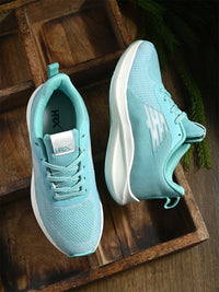 HRX by Hrithik Roshan Women Sea Green & White Memory Foam Mesh Non-Marking Running Shoes