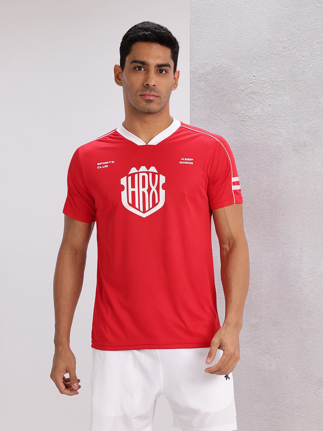 HRX by Hrithik Roshan Brand Logo Printed Rapid-Dry Football Jersey