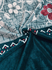 Moda Rapido X KLOTTHE Cadar Bujang Bulu Bunga 300 TC dengan 1 Sarung Bantal-225X150 cm