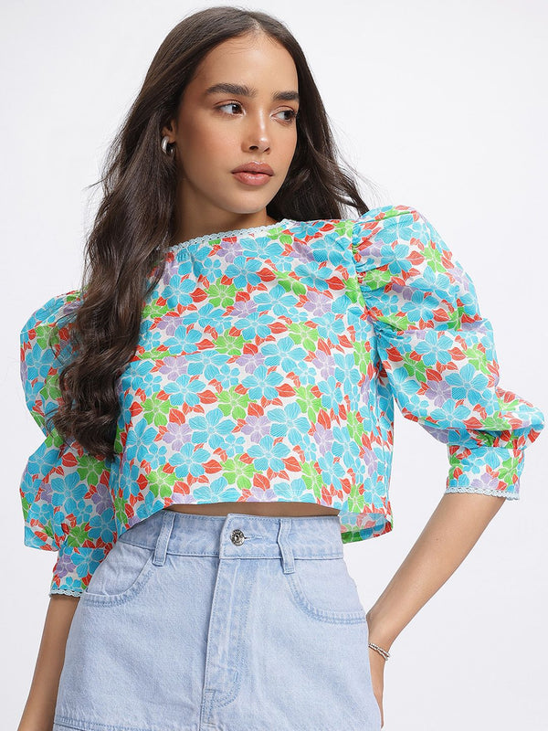 Dressberry Florals dicetak atas