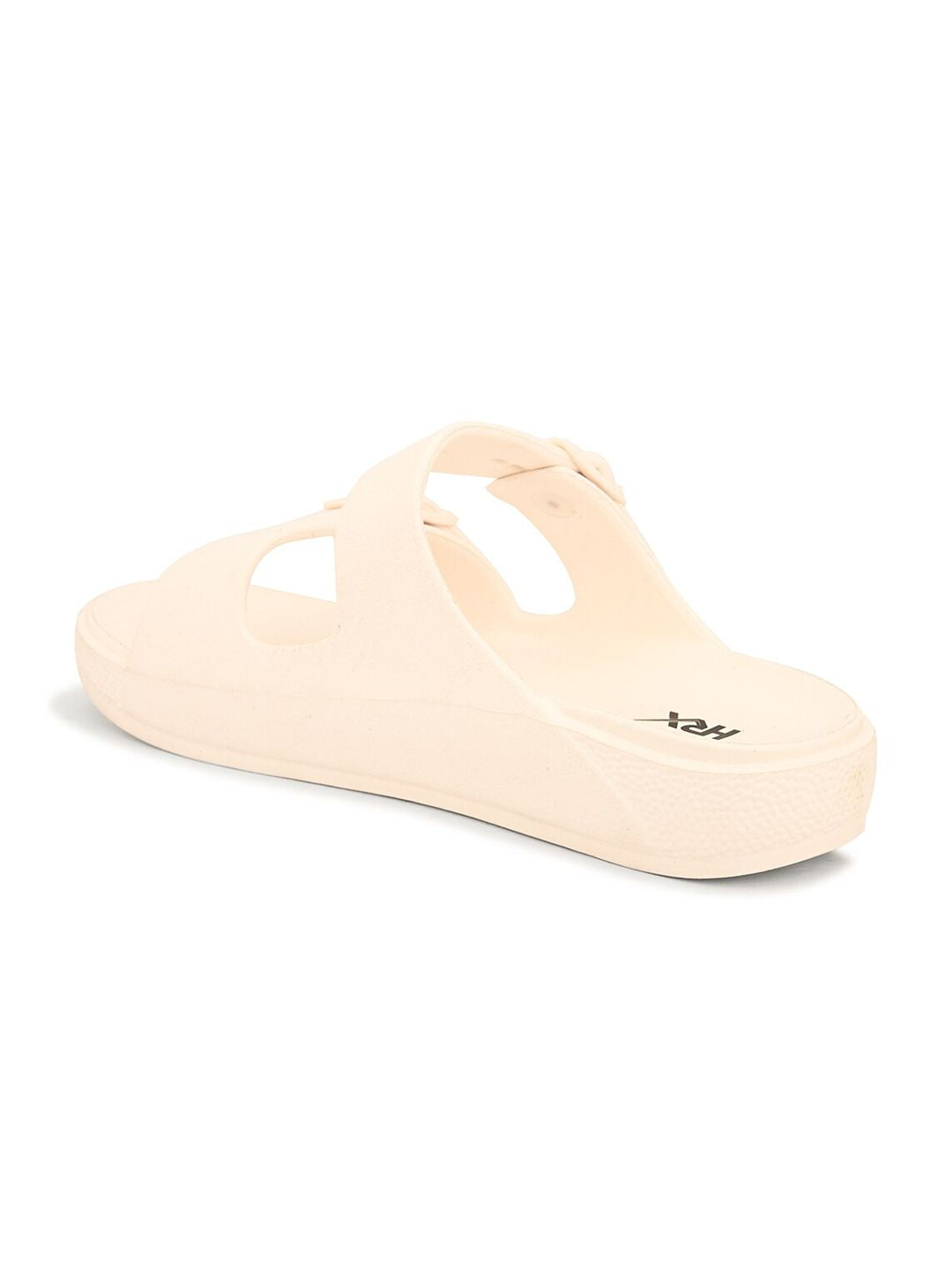 HRX by Hrithik Roshan Men Cream-Coloured Rubber Sliders