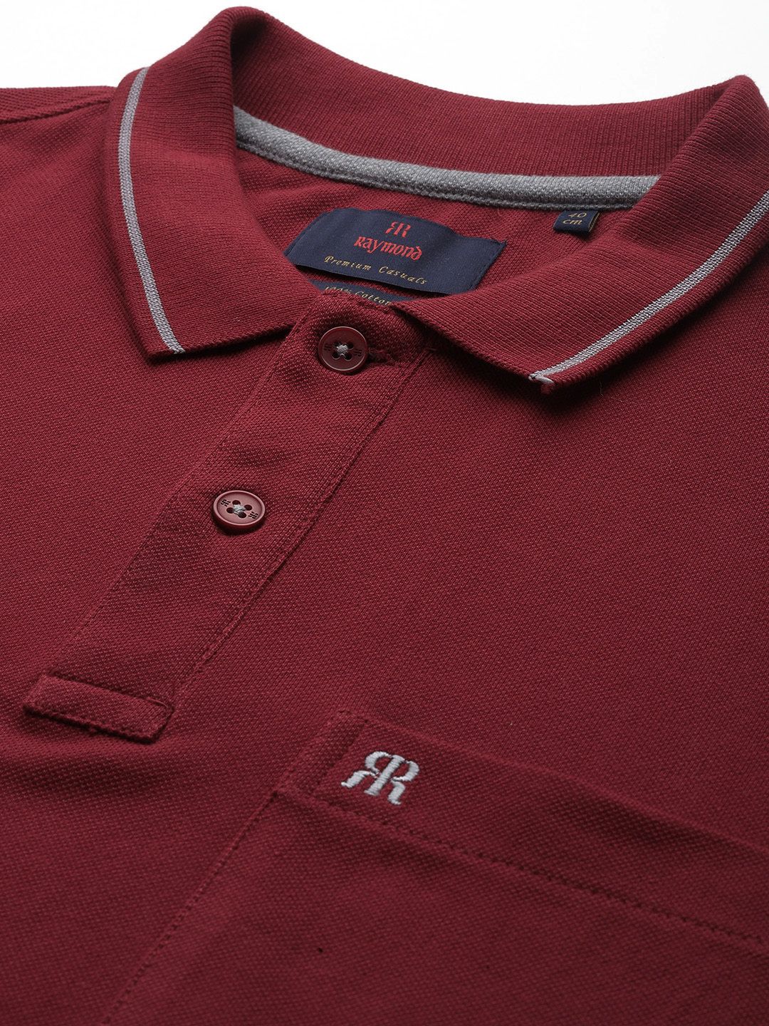 Raymond Men Polo Collar Pure Cotton T-shirt