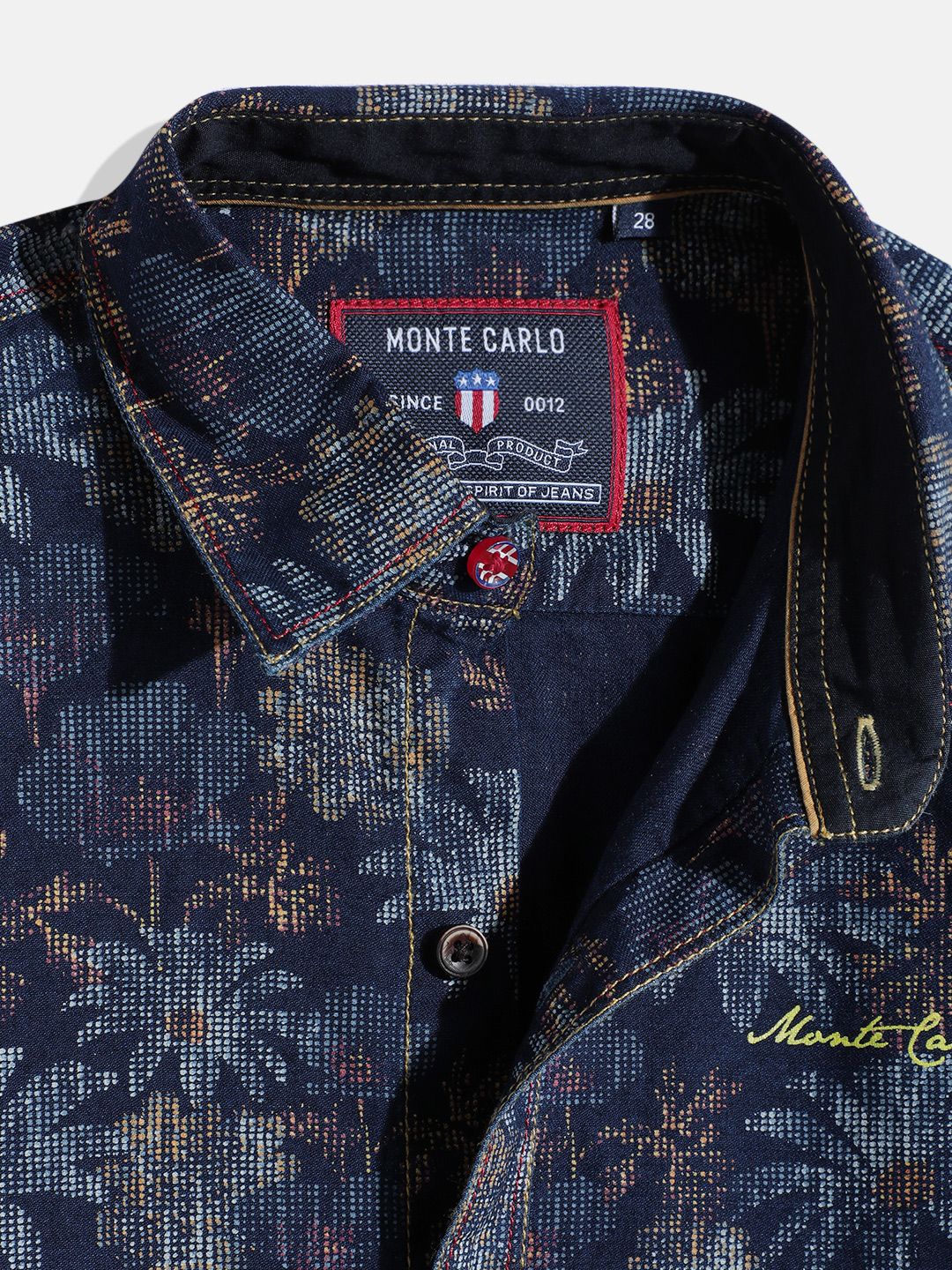Monte Carlo Boys Floral Printed Casual Smart Fit Shirt