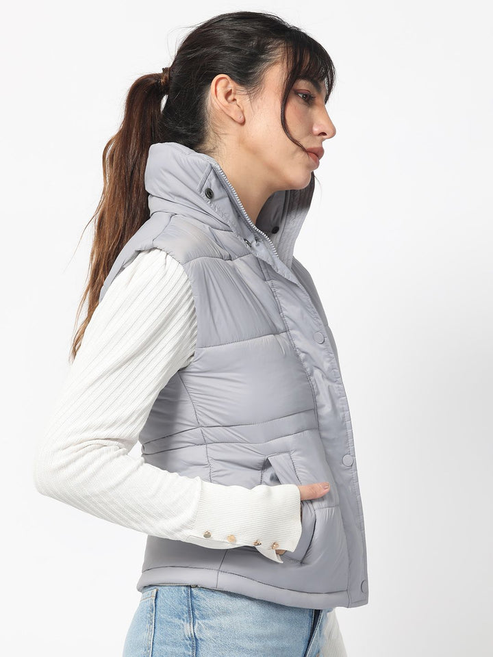 RAREISM Women Purple Solid Padded Jacket