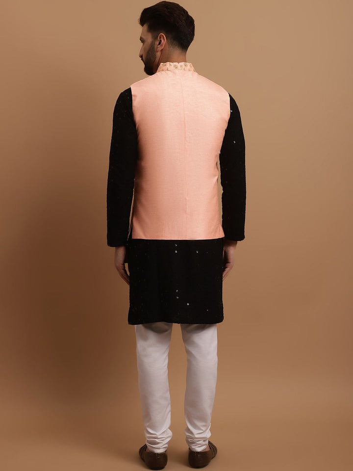 SOJANYA Embroidered Mirror Work Pure Cotton Kurta with Churidar