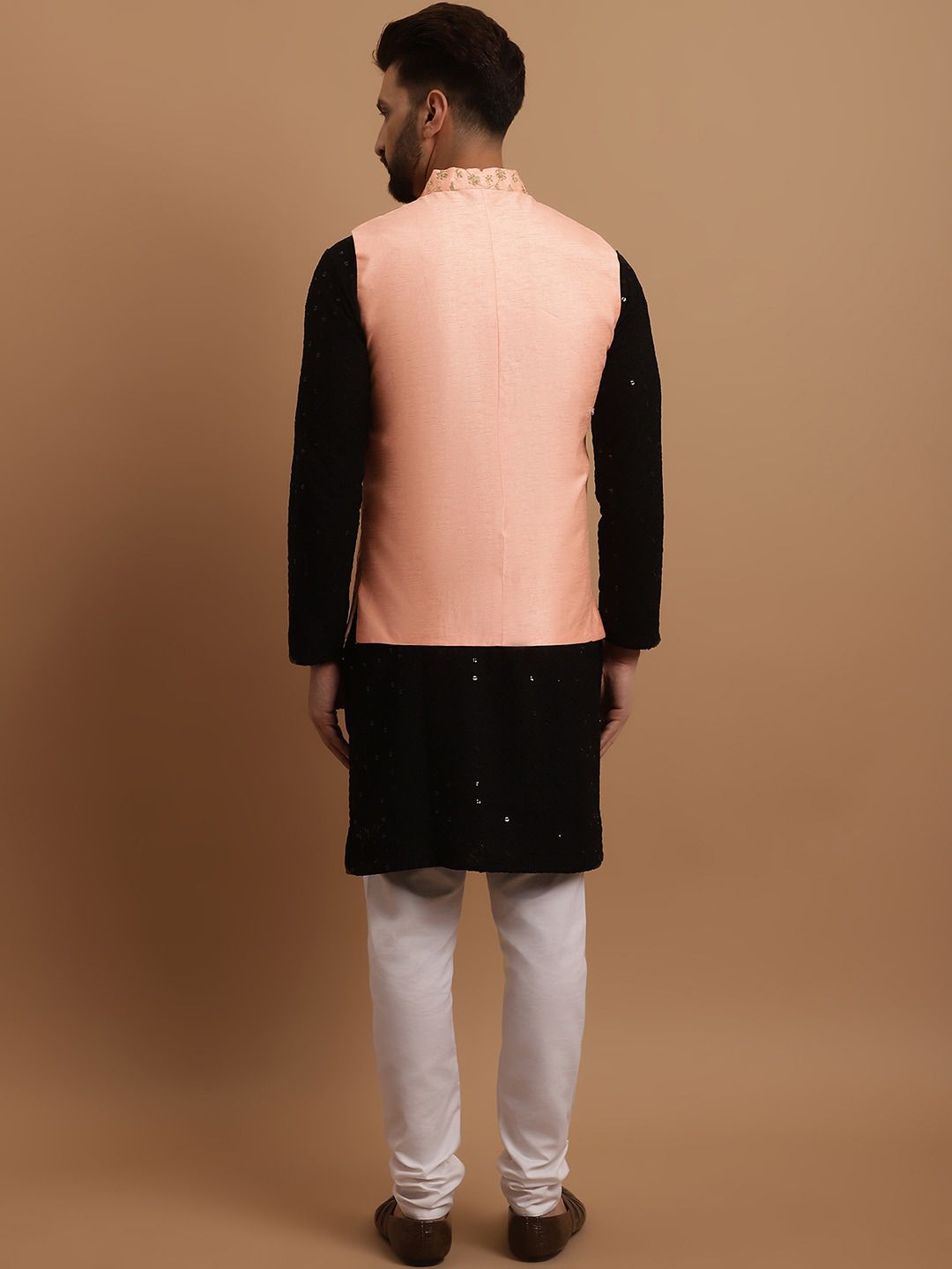 SOJANYA Embroidered Mirror Work Pure Cotton Kurta with Churidar