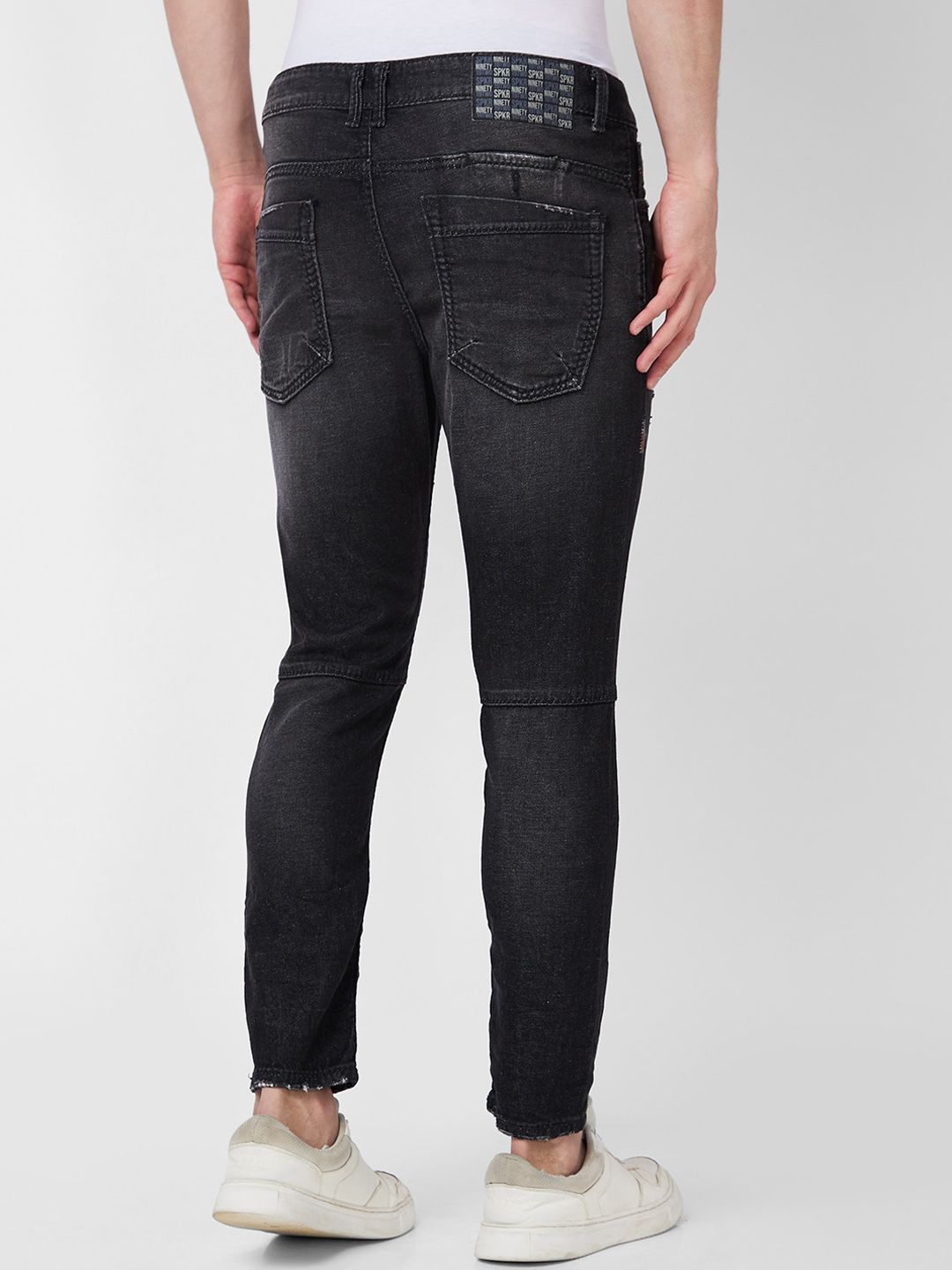 SPYKAR Men Tapered Fit Mildly Distressed Heavy Fade Stretchable Jeans