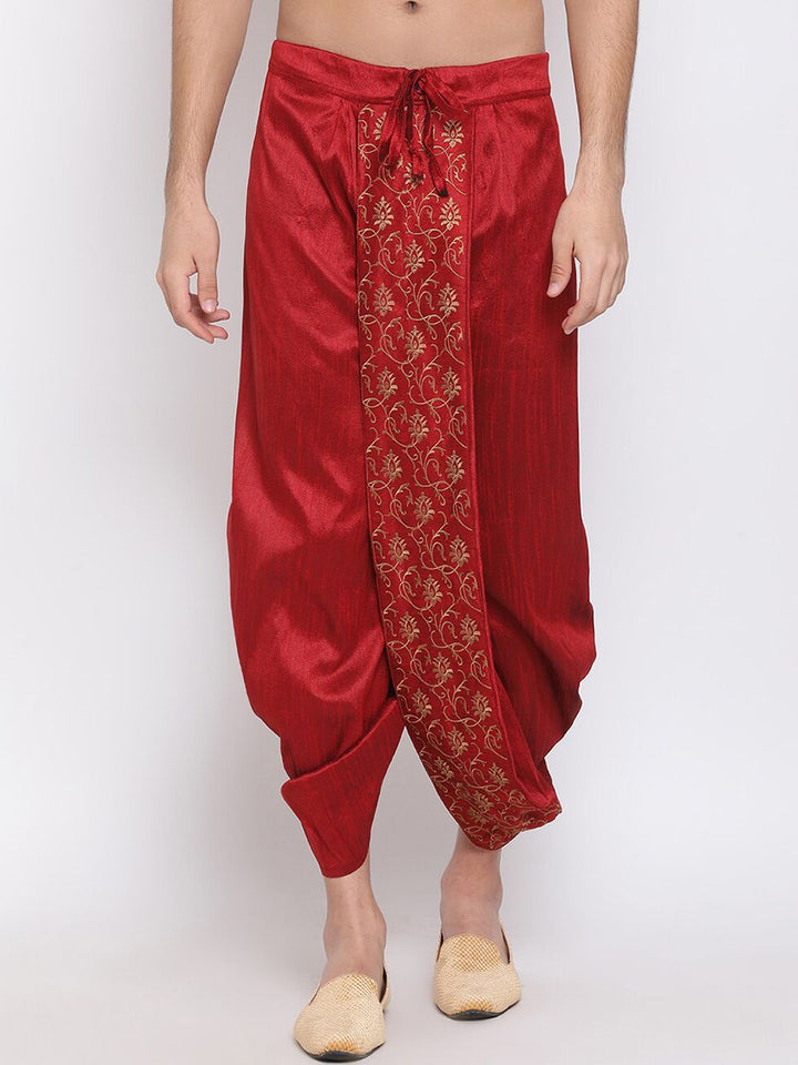 VASTRAMAY By Vastramay Men Relaxed-Fit Embroidered Ethnic Dhoti Pant
