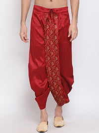 VASTRAMAY By Vastramay Men Relaxed-Fit Embroidered Ethnic Dhoti Pant