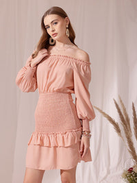 STREET 9 Off-Shoulder Georgette Sheath Maxi Dress