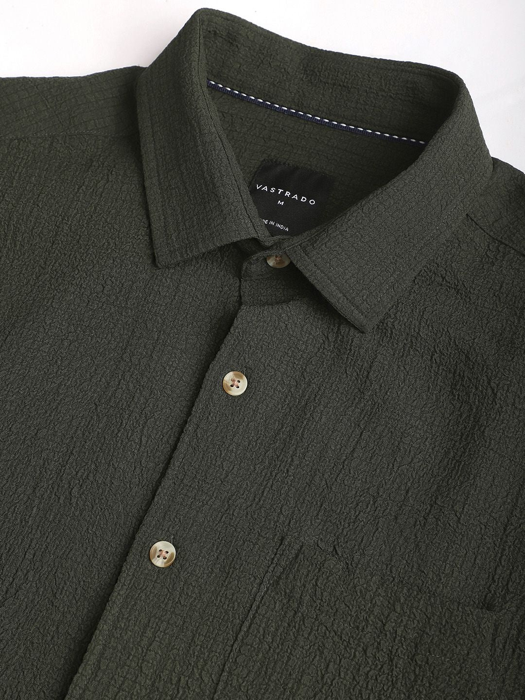 VASTRADO Men Classic Slim Fit Opaque Casual Shirt