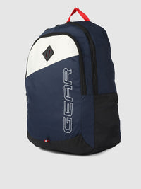 Gear Unisex Blue & White Colourblocked MODERN ECO 5 Backpack