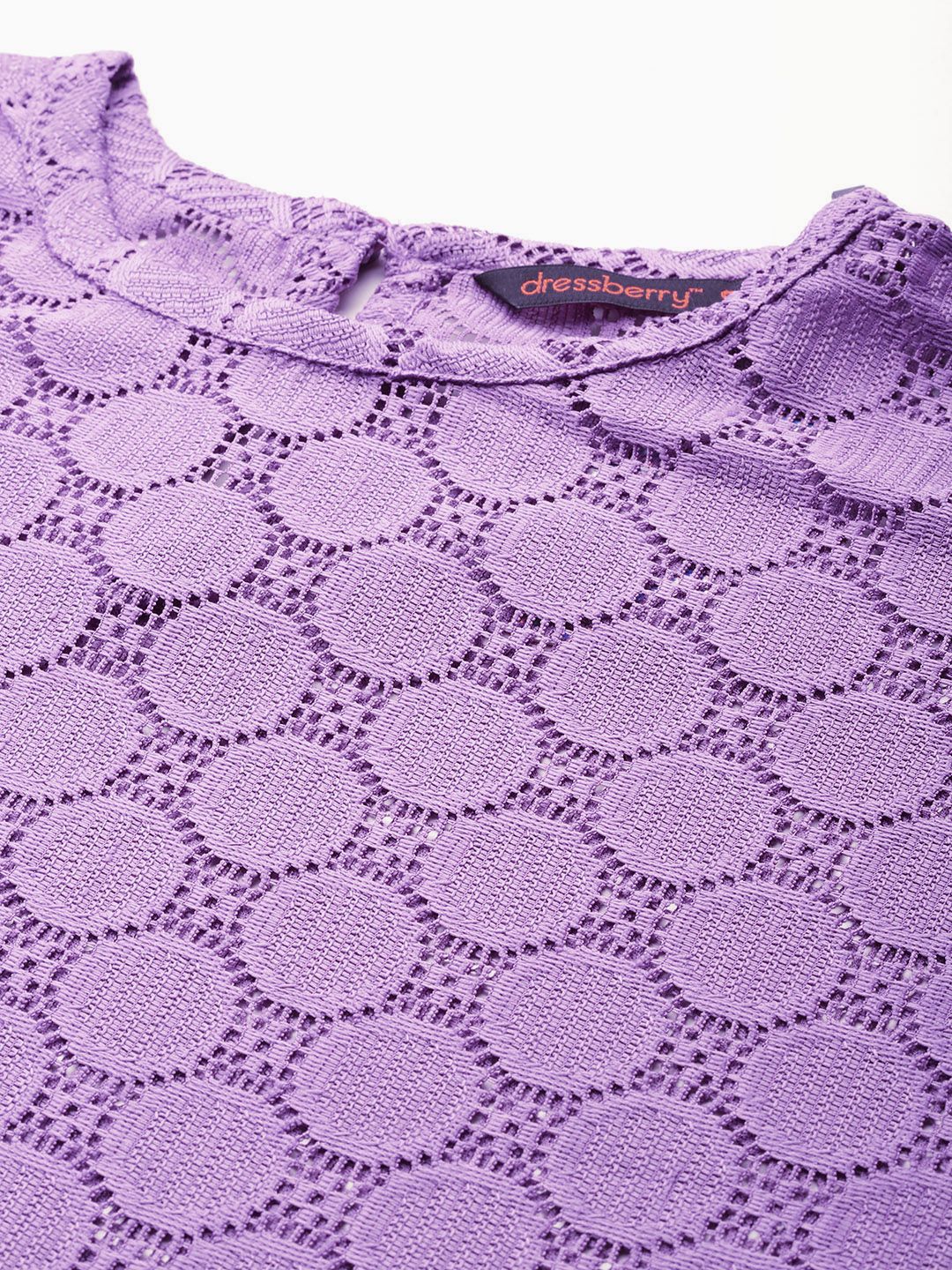 DressBerry Self Design Sheer Top