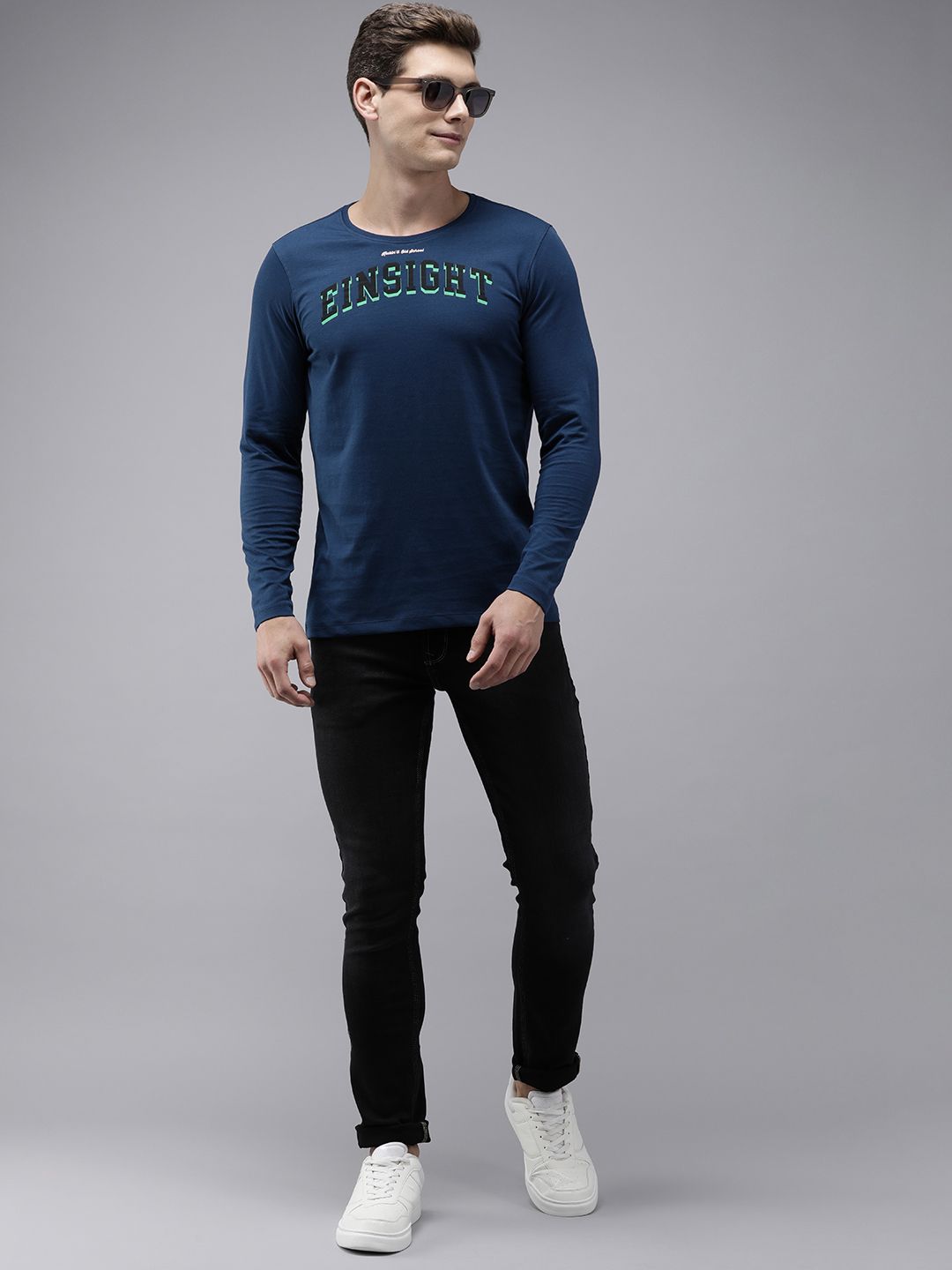 SPYKAR Typography Printed Slim Fit T-shirt
